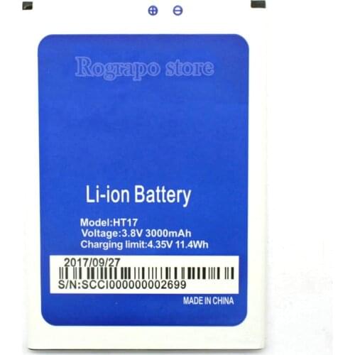 100% New 3000mAh HT 17 High Quality Replacement Battery Baterij Batterie For Homtom HT17 HT17 Pro Mobile Phone Accumulator