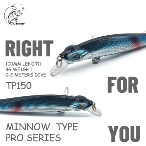 New Fishing Lures Artificial Bait 5 Colors 8G 100MM TP150 Professional Fishing Accessories Crankbait Pike Lure 0-2M Dive Thritop