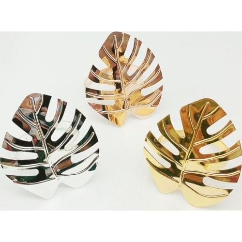 Hotel Napkin Ring Turtle Leaf Green Leaf Napkin Circle Hawaiian Wedding Napkin Buckle Dinner Party Wedding