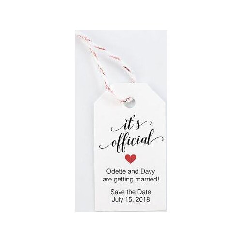 Personalized Save the Date wedding welcome gift engagement Party Favor Tags bridal shower Bachelorette booking Cards