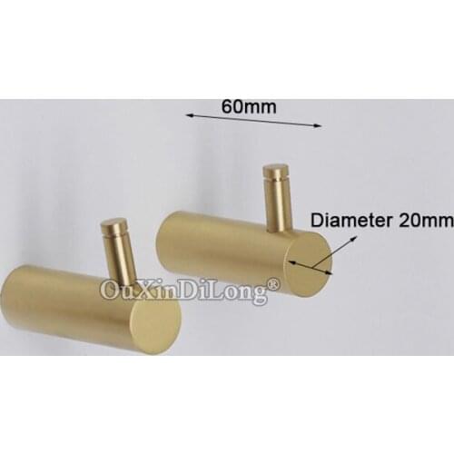 Retro Vintage 2PCS Solid Brass Robe Hooks Coat Hook Key Bag Towel Hook Clothes Robe Hangers Furniture Hardware with Screws