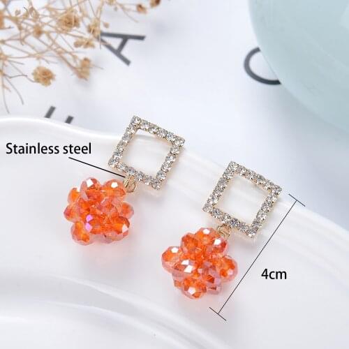 Earrings fashion jewelry crystal ball earrings ladies party wedding jewelry