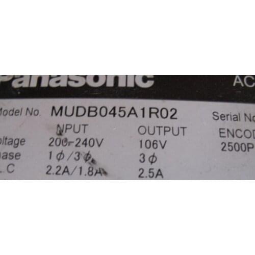 Servo drive MUDB045A1R02 , Used one , 90% appearance new , 3 months warranty , fastly shipping
