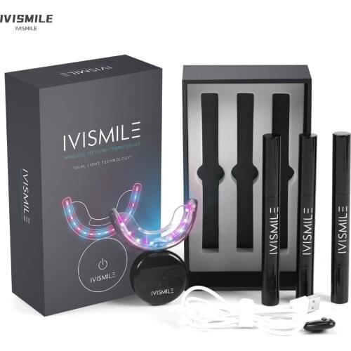IVISMILE Teeth Whitening Light LED Device Teeth Whitening Gel Set Home Washing Kit Gift Box Wireless Charging Teeth Whiteningpen
