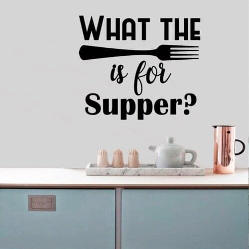 What the Fork Kitchen Wall Decal For Kitchen Dining Room Vinyl Wall Sticker Wallpaper Waterproof Wall Decal ov295