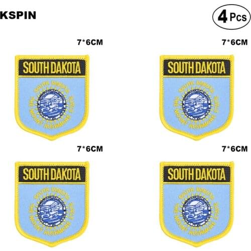 South Dakota Shiled Shape flag patches national flag patches for Cothing DIY Decoration