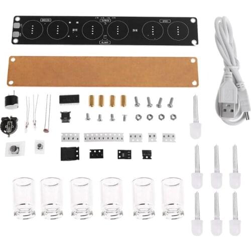 Creative RGB Colour Clock Kits 51 SCM DIY Electronic Kit Colorful Light Clocks 16FA