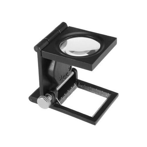 10X 28mm Three-Folding Magnifier Magnifying Glass w Scale for Jewelry Tool