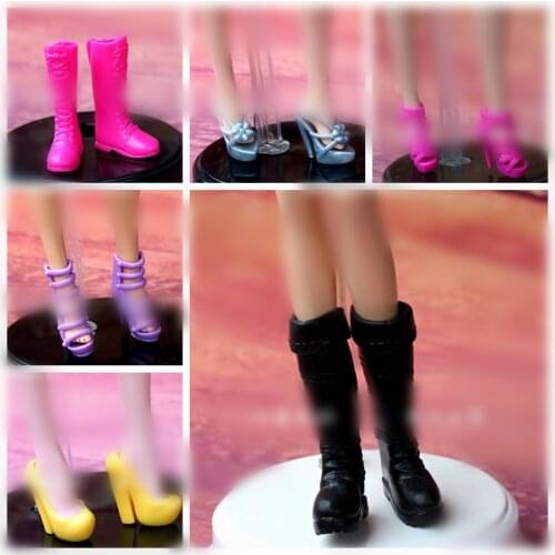 1/6 Doll Shoes Mix style High Heels Sandals Boots Colorful Assorted Shoes Accessories For Barbie Doll Baby Xmas DIY Toy