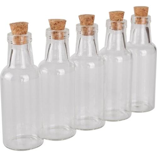 10pcs 12ml 22*60*7mm Clear Glass Jars Glass Bottles with Cork Stopper Glass Vials glass vessels Wishing bottles