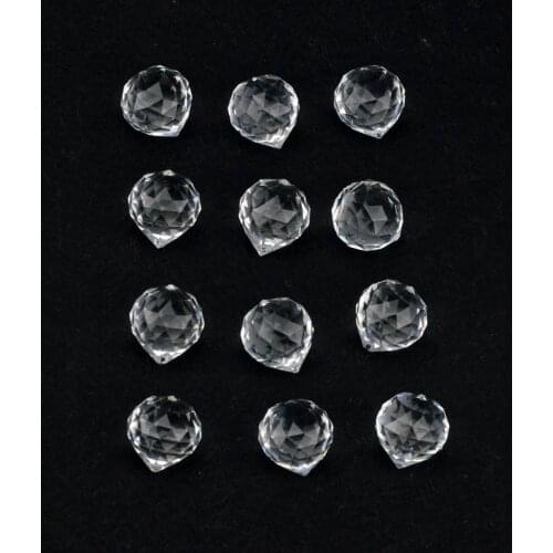 12pcs/lot 20mm Clear Crystal Hanging Faceted Ball Prism AA251