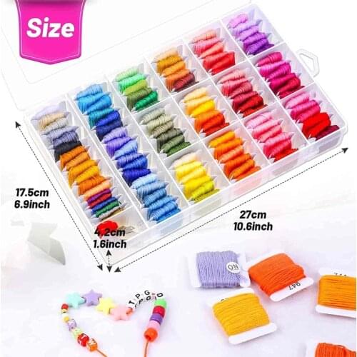 145Pcs Embroidery Floss with Storage Box 108 Colors Cross Stitch Threads Kit 85AC