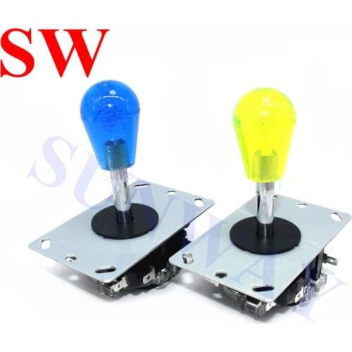2PCS Sanwa Style Joystick with Mircoswitch/Arcade joystick with Crystal oval balltop/DIY 4-8 Way Joystick Fight Stick Parts