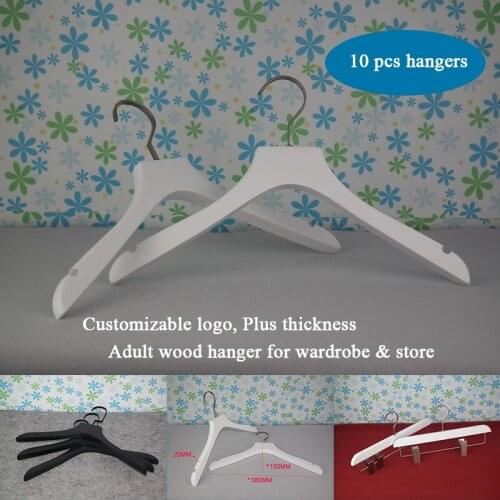 2cm thickness flat wood hangers Clothes storage Hanging Household Wardrobe Storage Adult wood clothes hanger for clothing store