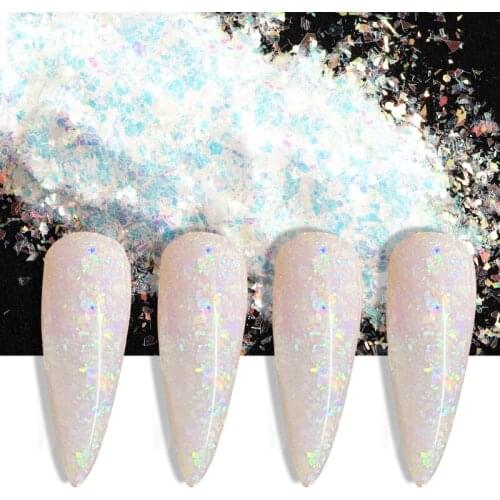 3 Colors Holographic Nail Art Glitter Blue Iridescent Irregular Sequins Chameleon Flakes Acrylic Nail Decorations Manicure Tools