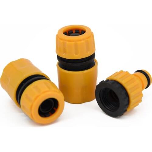 3pcs Quick Tap Water Connector Adapter Fast Coupling Adaptor Drip Tape 3/4"and 1/2" Barbed Irrigation Hose Garden Tool