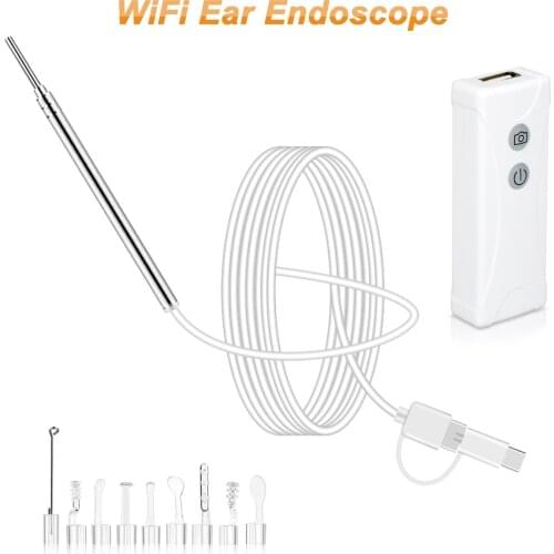 3 IN 1 3.9MM Wifi Visual Ear Cleaning Endoscope HD 1080P Endoscope 2MP Inspection Otoscope Camera Ear Spoon For IOS Android PC