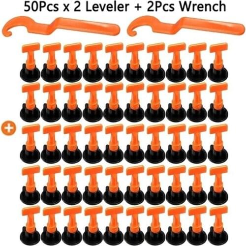 50pcs/set Level Wedges Tile Spacers For Flooring Wall Tile Spacer Carrelage Tile Leveling System Leveler Locator Spacers Plier