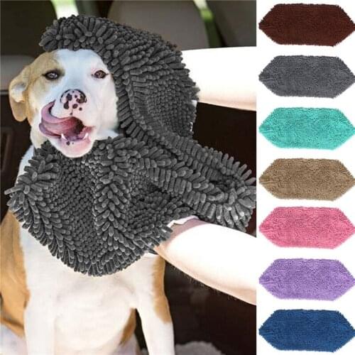 Ultra-Absorptive Soft Absorbent Microfiber for The Large Pet Dog Cat Absorbent Bathrobes Suction Bath Quick Drying Towel 80x35cm