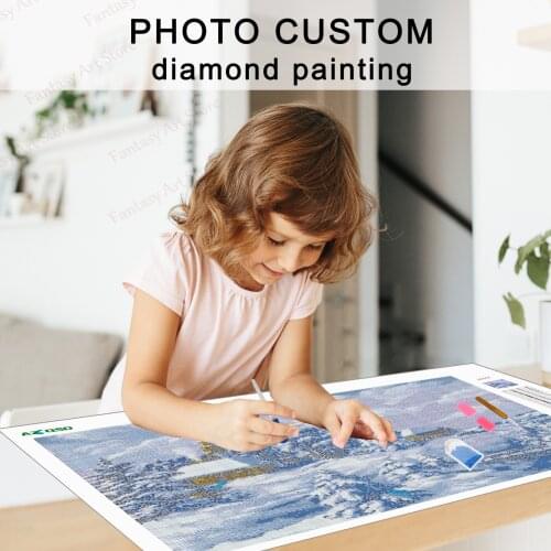 Diamond Painting Photo Custom Diamond Embroidery Full Square Diamond Mosaic Picture Rhinestone Full Set of Beads Art