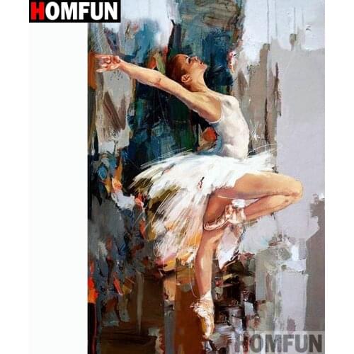 HOMFUN Full Square/Round Drill 5D DIY Diamond Painting "Woman dancing" 3D Embroidery Cross Stitch 5D Home Decor A13189