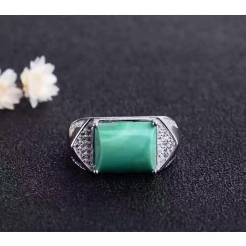 Free shipping Turquoise Ring 925 sterling silver Wholesales Fine jewelry Turquoise Man Ring 10*12mm