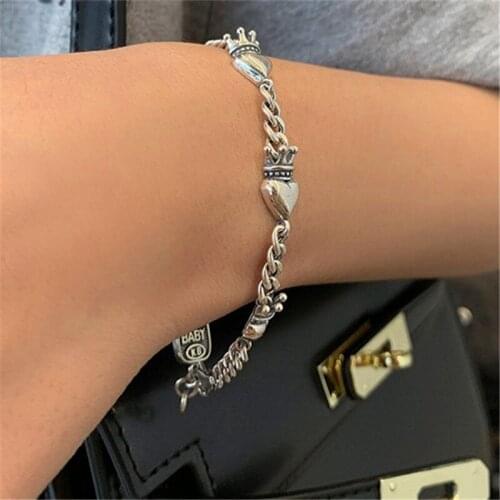 Miuoxion Vintage Love Crown Bracelet Personality Fashion Square Jewelry For Women Feature Namour Charm Gift All Seasons