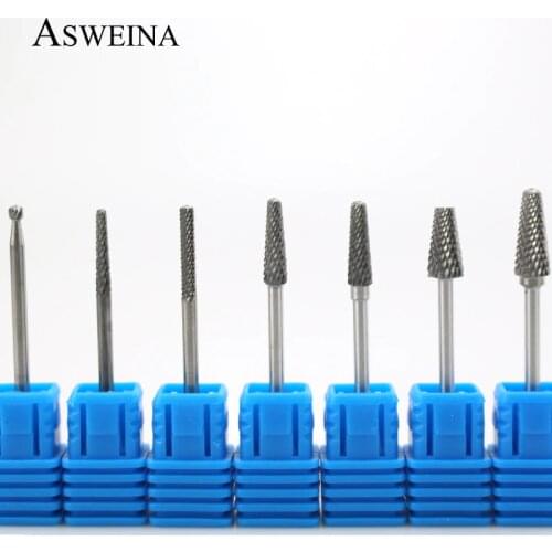 7 Type New Tungsten Carbide Nail Drill Electric Manicure Bit For Machine Nail Files Dead Skin Clean Apparatus Accessories Tools