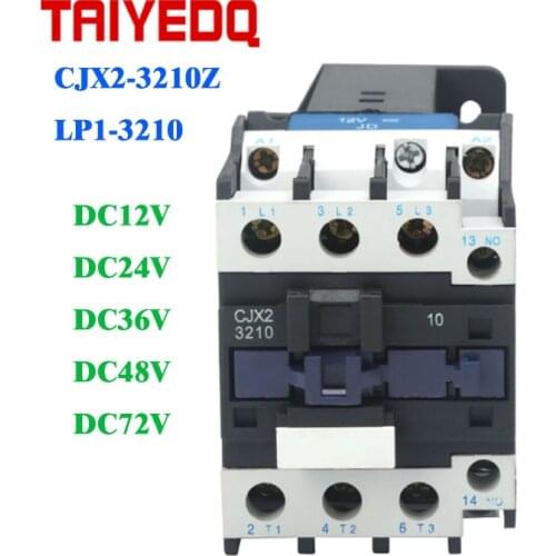 DC contactor CJX2-3210Z DC Magnetic Contactor 32A LP1-3210 contactors DC12V 24V 48V 110V CJX2-Z Contactors