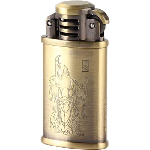 Inflatable Lighter Creative Ultra-thin Grinding Wheel Open Flame Metal Cigarette Lighter Smoking Set Gadgets for Men Men Gifts