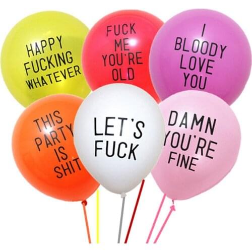 Balloons 10” Abusive Hen Party Rude Badass Decor Funny Latex Balloon Sexy party Decoration 10 Inch Fashion