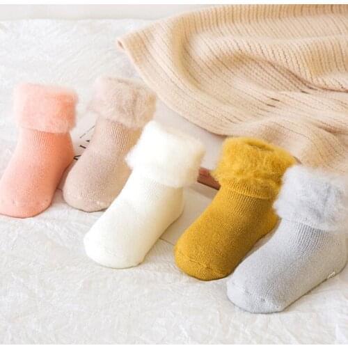 New thick baby toddler socks autumn and winter warm baby non-slip foot sock
