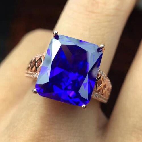 New Arrival Natural Real Fashion Kyanite Ring 925 sterling silver Fine jewelry Kyanite Ring