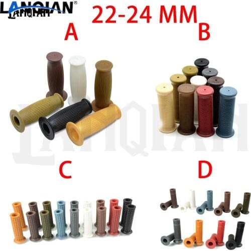 Rubber Motorbike Grip Universal 7/8 22MM Moto Handlebar Retro Motorcycle Handle Grips For Honda CBR Suzuki cafe Racer Parts