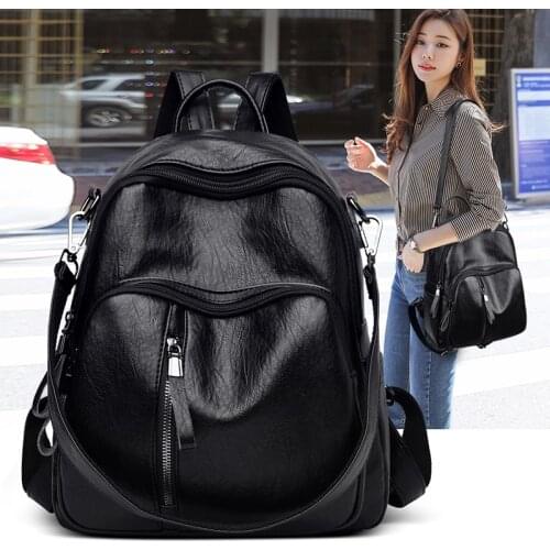 Travel BackPack Mochila New Fashion Backpack Women Genuine Leather Backpacks Female School Bags For Teenage Girls Shoulder Bag