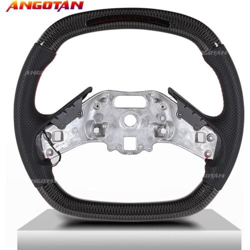 Sports Steering Wheel Fit For Chevrolet Corvette C8 2018-2020 LED 100% Carbon Fiber Steering Wheel