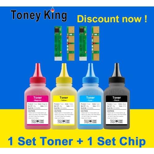 Toney King 1 Set Toner + 1 Set chip CLT 407 CLT-407 CLT-K407S for Samsung CLP-320 CLP-325 CLX-3180 CLX-3185 refill toner powder