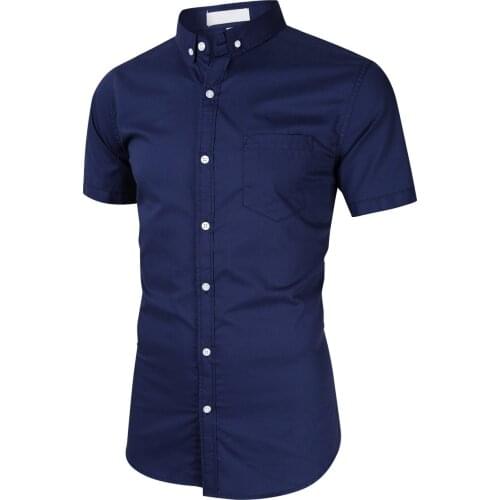 Spring and Summer Men 's Shirts 2021New Explosions Cotton Short-sleeved Oxford Shirts Men 's Foreign Trade Professional Wear 100