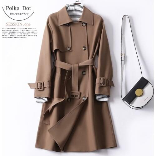 Windbreaker Womens Long Small 2021 Spring Dress New Korean Fashion Style High Thin Coat Spring and Autumn