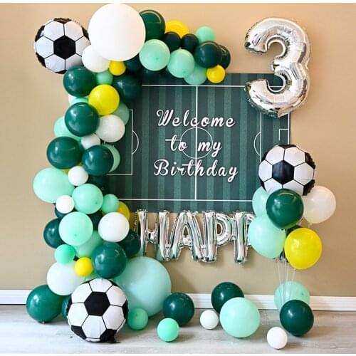 87pcs Football Balloon Garland Arch Kit Dark Green Latex Balloons Soccer Theme party Globos Birthday Party Decorations Ballon