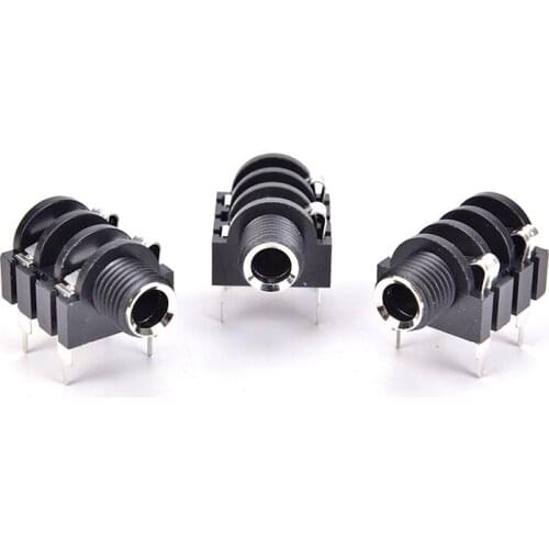 6.35mm Mono Microphone Phone Jack PCB Switch Socket Panel Chassis Mount 1pc