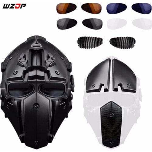 WZJP New Fashion Sport Tactical OBSIDIAN GREEN GOBL TERMINATOR Cycling Helmet Mask Plus Mask Hunting Paintball Military