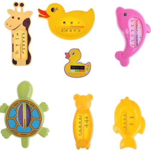 1pc Baby Bath Thermometer For Newborn Small Bear Fish Dolphin Duck Water Temperature Meter Bath Baby Bath Toys Thermometer Bath