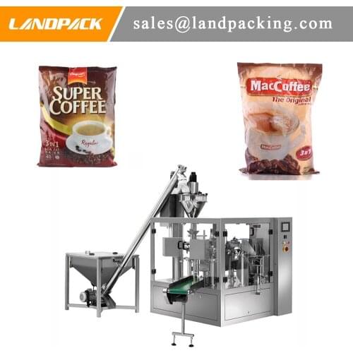 10g~2500g Coffee Powder Rotary Give Bag Packaging Machine