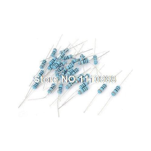 30 Pcs 1W 1% 3.9K Ohm Flameproof Axial Metal Film Resistor Assortment Kit