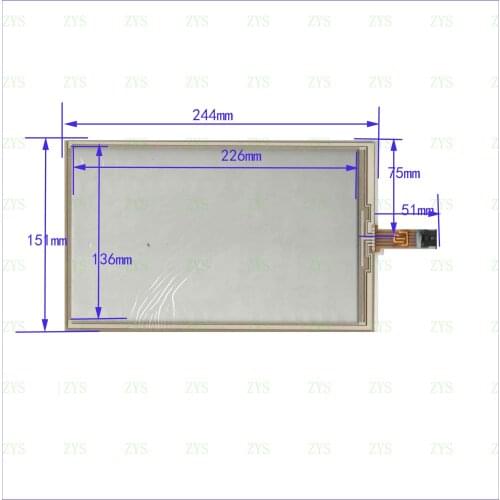 ZhiYuSun 10.1inch 5Wire Resistive TouchScreen Panel Digitizer 244*151mm this is compatible For GPS car 243*150 Industrial use