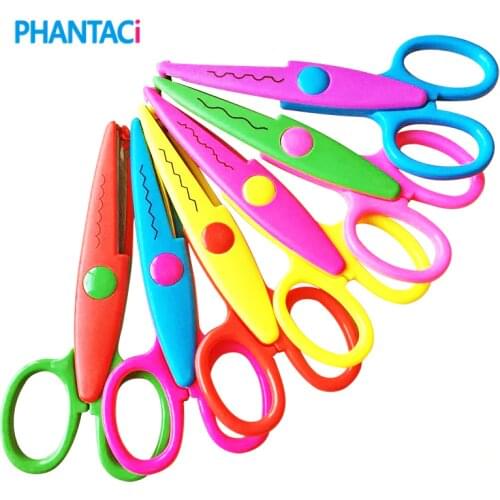 6 pcs/lot DIY Craft Scissors Wave Edge Craft School Scissors for Paper Border Cutter Scrapbooking Handmade Kids Artwork Card