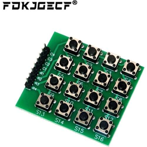 8pin 4x4 4*4 Matrix 16 Keys Button Keypad Keyboard Breadboard Module MCU for arduino Diy Kit