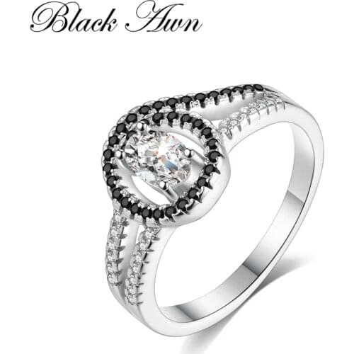 925 Sterling Silver Jewelry Trendy Wedding Rings for Women Engagement Ring Femme Bague Bijoux Anillos De Plata 925 De Ley C226