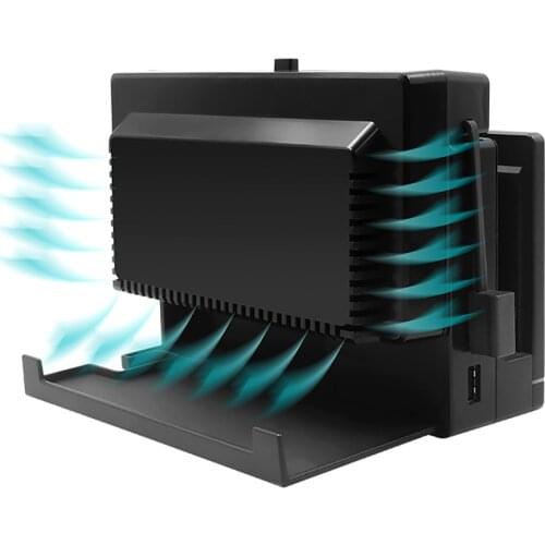 For Nitendo Switch Radiator 2 Cooling Fan Cooler Base Station with Dustproof Back Covering 2 Mode USB Stand for Switch